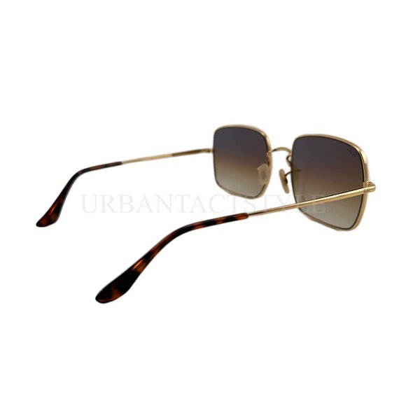 NEW Ray-Ban RB1971 Square 1971 Classic Sunglasses with Gold Frame Brown Lens - Picture 9 of 12